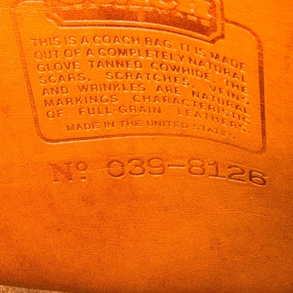 RARE Vintage Coach Saddle Bag Tan Leather Crossbody Bag - Picture 8 of 9